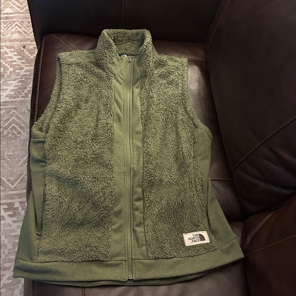 The North Face Olive Fleece Vest XL